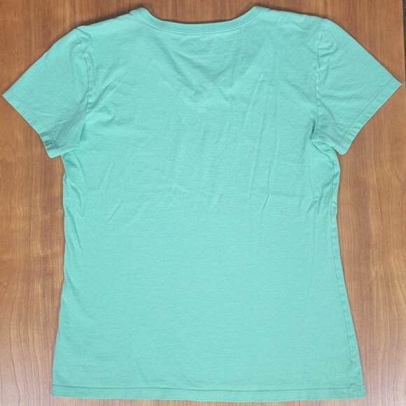 Life is Good Flip Flop Sunburst Green V-neck Short Sleeve Crusher Tee - S - Picture 6 of 10